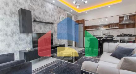 1+1 apartment with designer renovation in Mahmutlar district