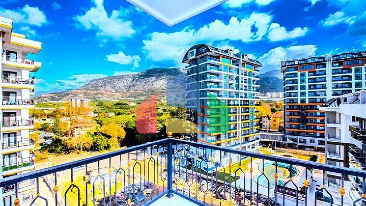 Новый квартира 1+1 в районе Махмутлар