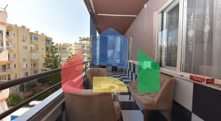 2+1 apartment in Mahmutlar area, 50 m from the sea