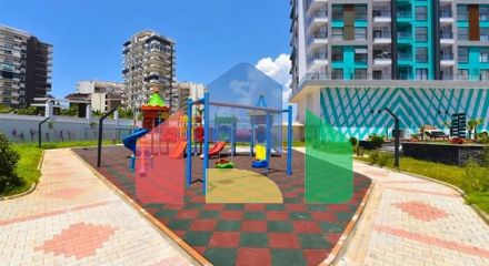 Квартира 1+1 в новом доме в районе Махмутлар