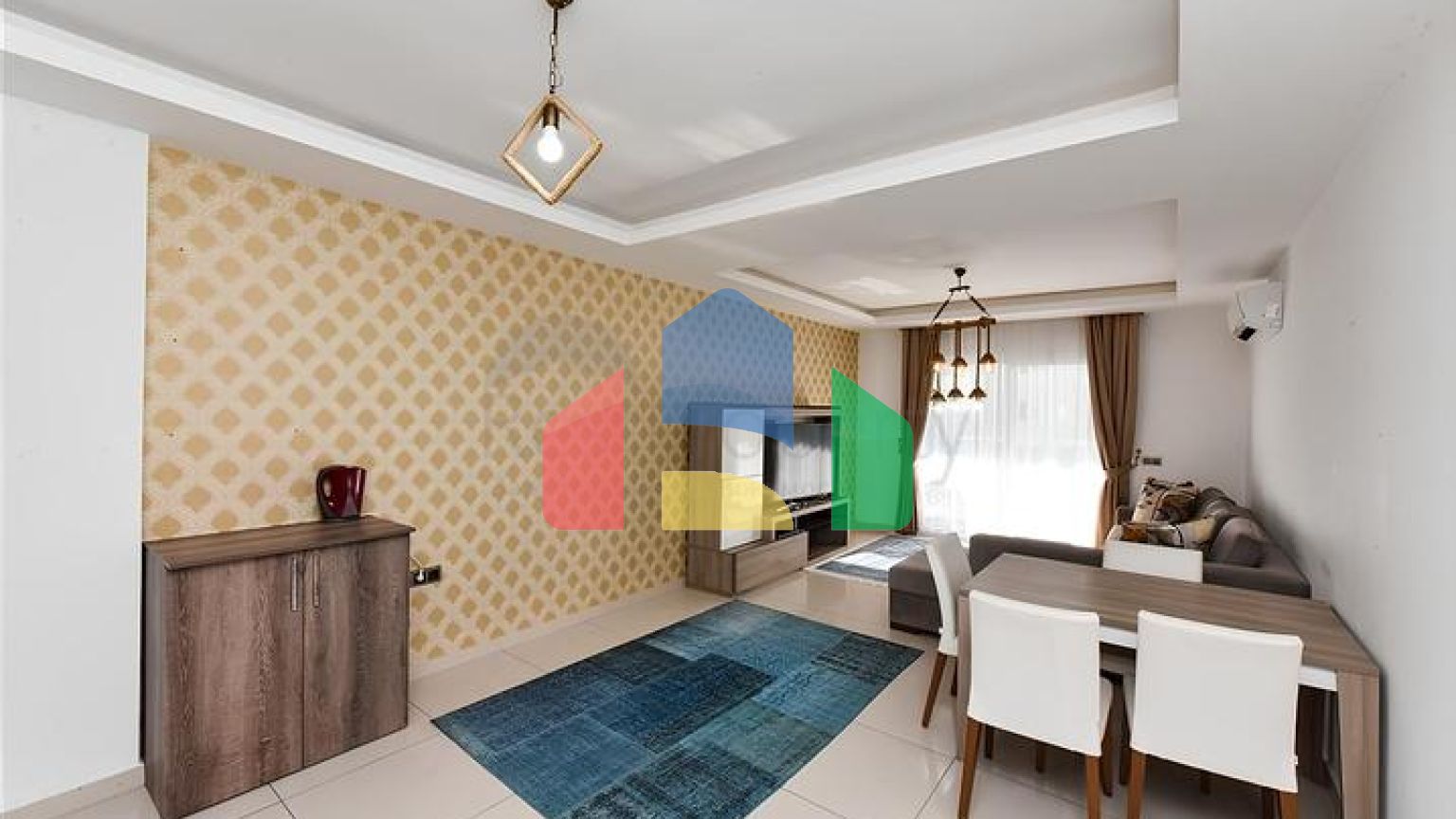 Меблированная квартира планировкой 1+1 в районе Махмутлар