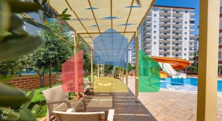 Меблированная квартира планировкой 1+1 в районе Махмутлар