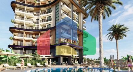 1+1 apartment in a new complex in Mahmutlar