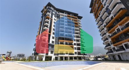1+1 apartments in a new hotel concept complex in Mahmutlar district