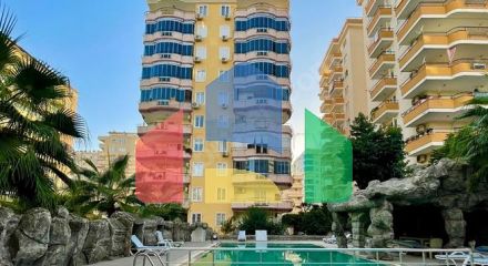 2+1 apartments on a high floor in Mahmutlar