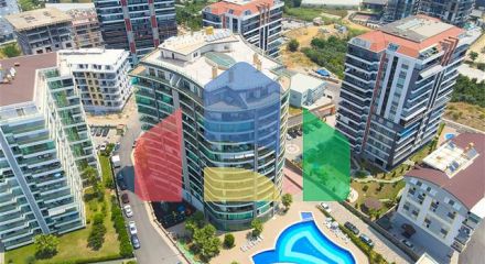 Простора пентхаус 3 + 1 в районі Махмутлар