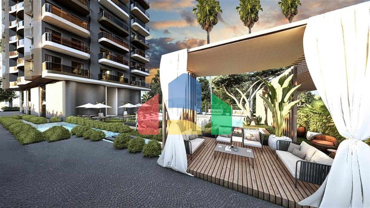 Квартира 1+1 в районе Махмутлар