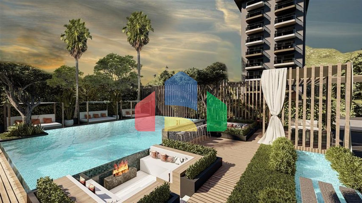 Квартира 1+1 в районе Махмутлар