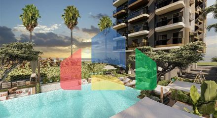 Квартира 1+1 в районе Махмутлар