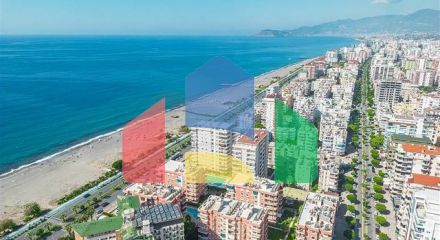 Квартира планировкой 2+1 в районе Махмутлар 50 м от моря