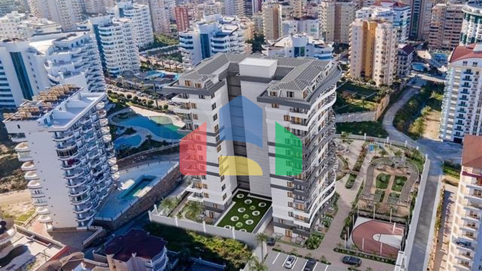 Квартира 1+1 в районе Махмутларе