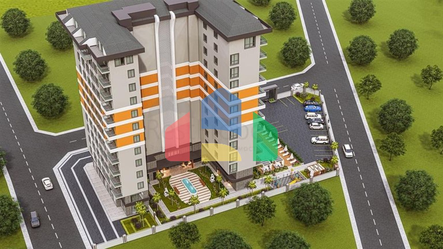 Строящийся комплекс в районе Махмутлар