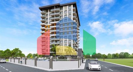 Строящийся комплекс в районе Махмутлар