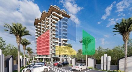 2+1 penthouse in a new complex in the center of Mahmutlar