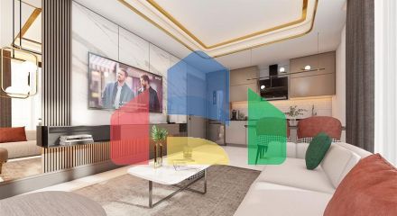 2+1 penthouse in a new complex in the center of Mahmutlar