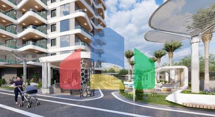 Пентхаус 2+1 в новом комплексе в центре Махмутлара