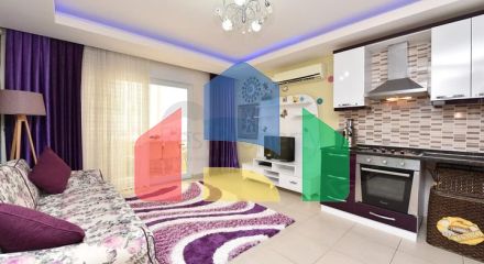 Меблированная квартира планировки 1+1 в районе Махмутлар