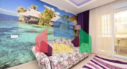 Меблированная квартира планировки 1+1 в районе Махмутлар