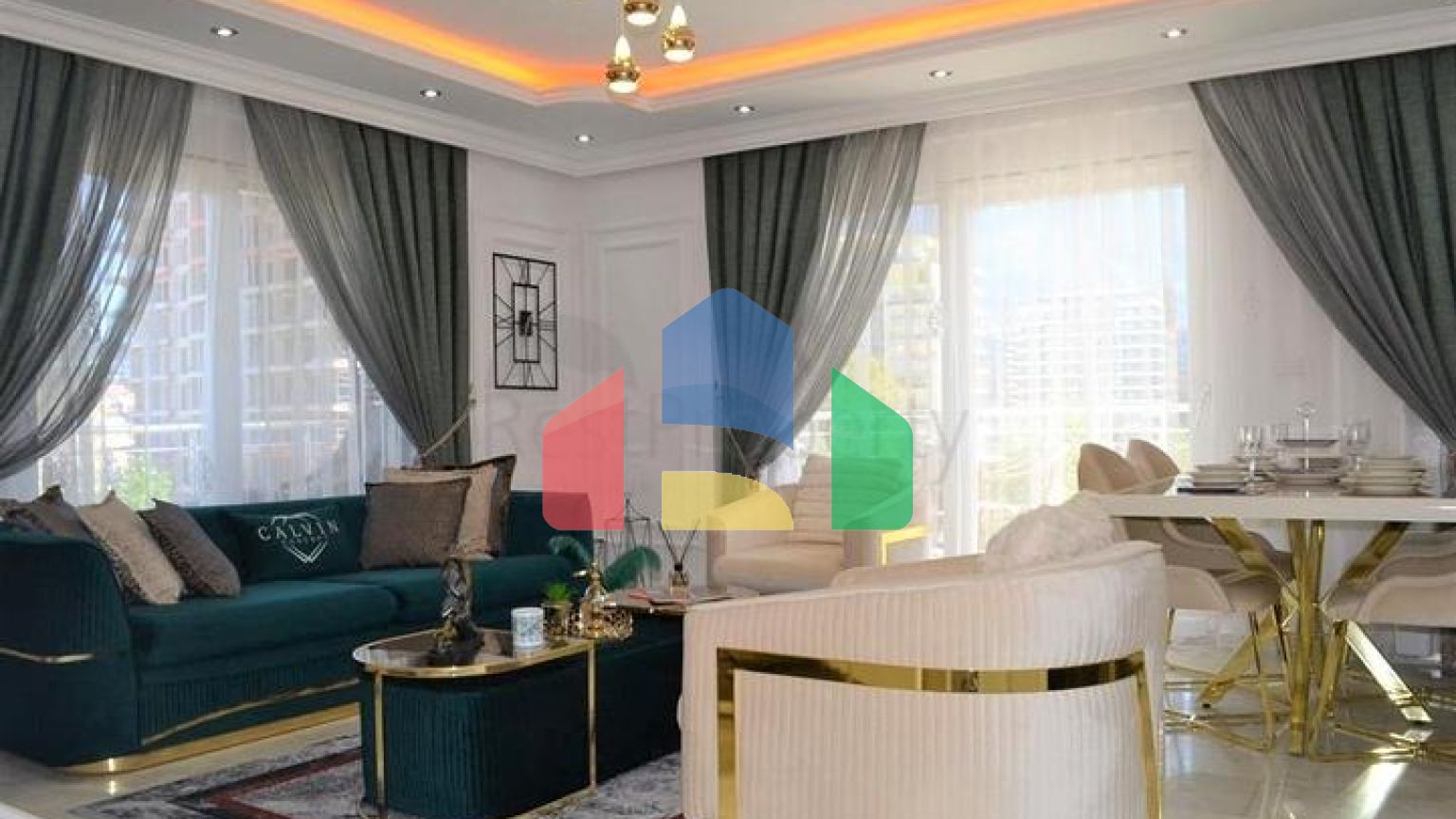 Квартира 2+1 с видом на море в районе Махмутлар