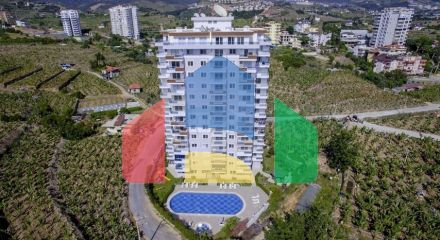 Well managed complex - 2 bedroom Apt - furnished - In Mahmutlar / Alanya