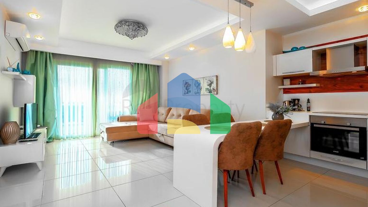 Затишна мебльована квартира 1 + 1 в розвиненому житловому комплексі