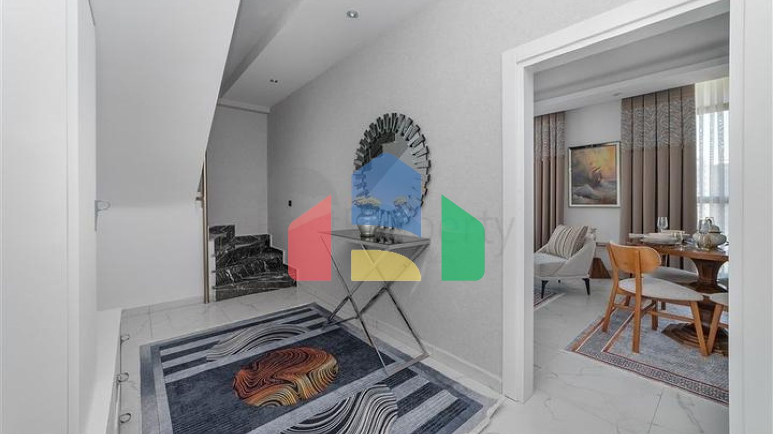 Пентхаус 2 + 1 з терасою і меблями в районі Махмутлар