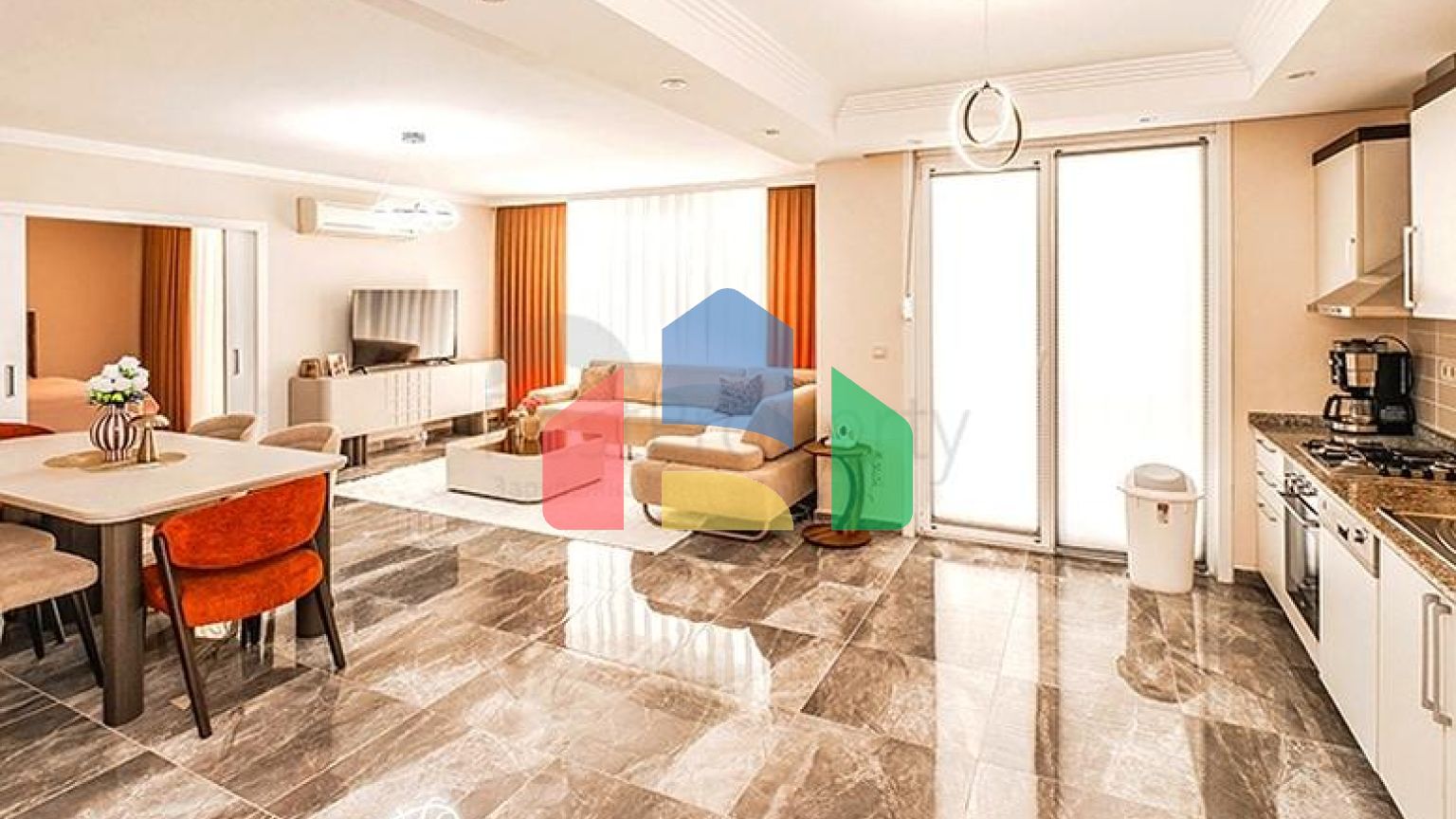 Затишна мебльована квартира 2+1 в розвиненому житловому комплексі