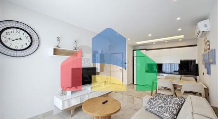 Двокімнатна квартира 1 + 1 з розвиненою інфраструктурою в районі Махмутлар