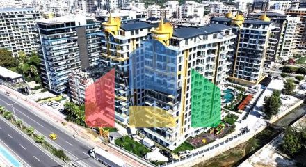 Уютная квартира 1+1 в районе Махмутлар в 50 метрах от моря