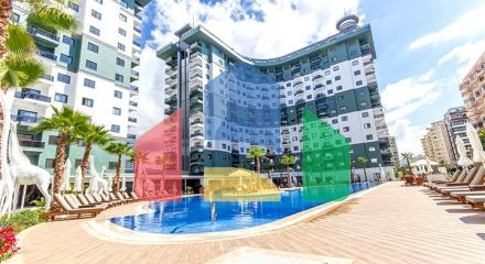 Меблированная квартира 1+1 с развитой инфраструктурой в Махмутларе