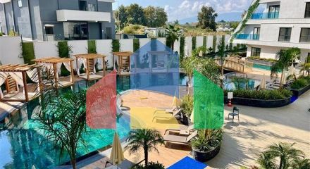 Современная квартира 1+1 в новом комплексе с бассейном и спа-зоной в Махмутларе