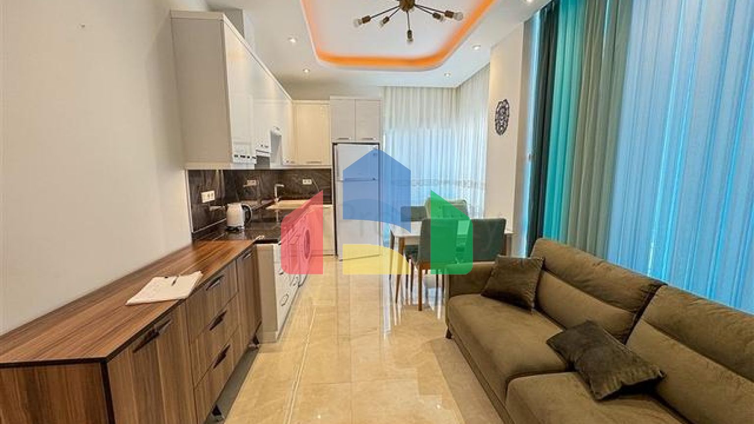 Двухкомнатная квартира 1+1 с мебелью в районе Махмутлар