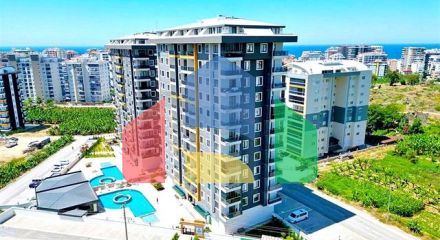 Сучасна квартира 1+1 в розвиненому районі Аланії