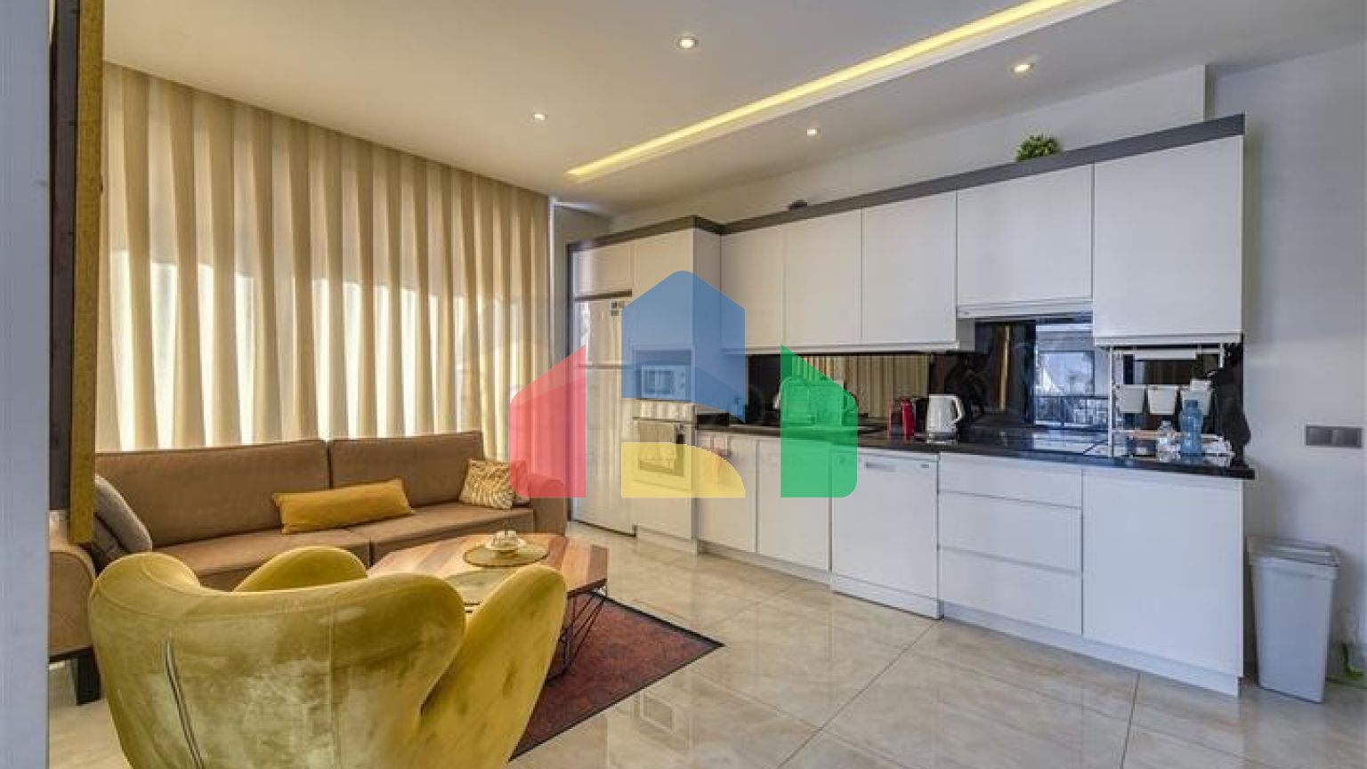 Трёхкомнатная квартира 2+1 в жилом комплексе в районе Махмутлар