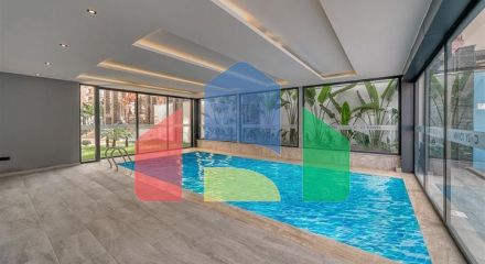 Современная квартира 1+1 в новом комплексе в Махмутларе всего 350 м от моря