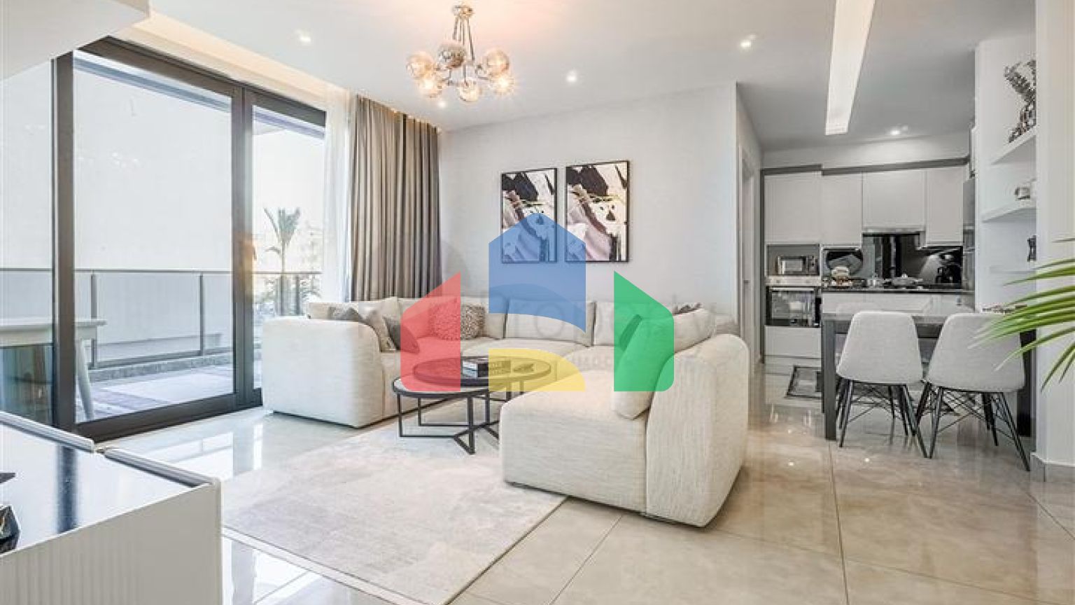 Трёхкомнатная квартира 2+1 с мебелью в районе Махмутлар в 20 м от моря