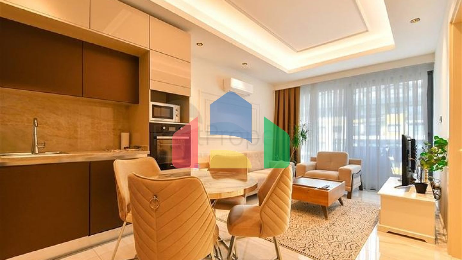 Двухкомнатная квартира 1+1 с современной инфраструктурой в районе Махмутлар