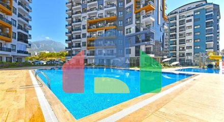 Квартира 1+1 с видом на море и богатой инфраструктурой в Махмутларе