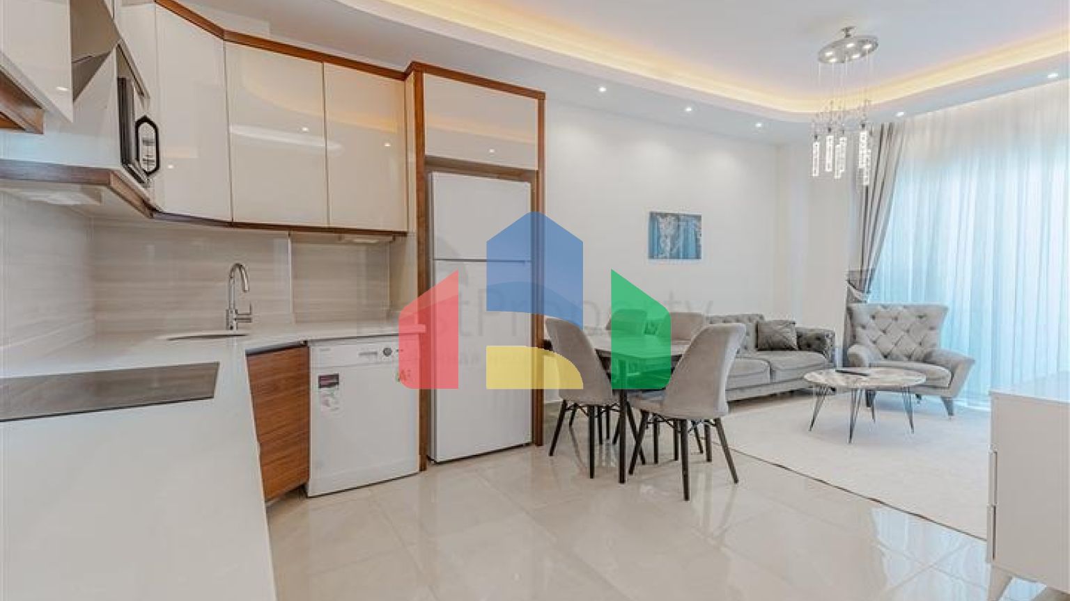 Двухкомнатная квартира 1+1 с мебелью и богатой инфраструктурой в районе Махмутлар