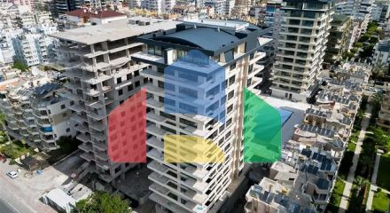 Квартира с современным дизайном рядом с морем в Махмутларе