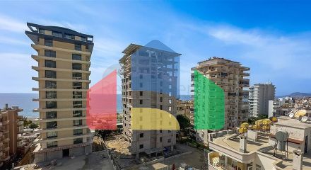 Квартира с современным дизайном рядом с морем в Махмутларе