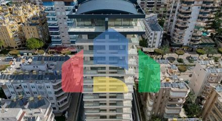 Квартира с современным дизайном рядом с морем в Махмутларе