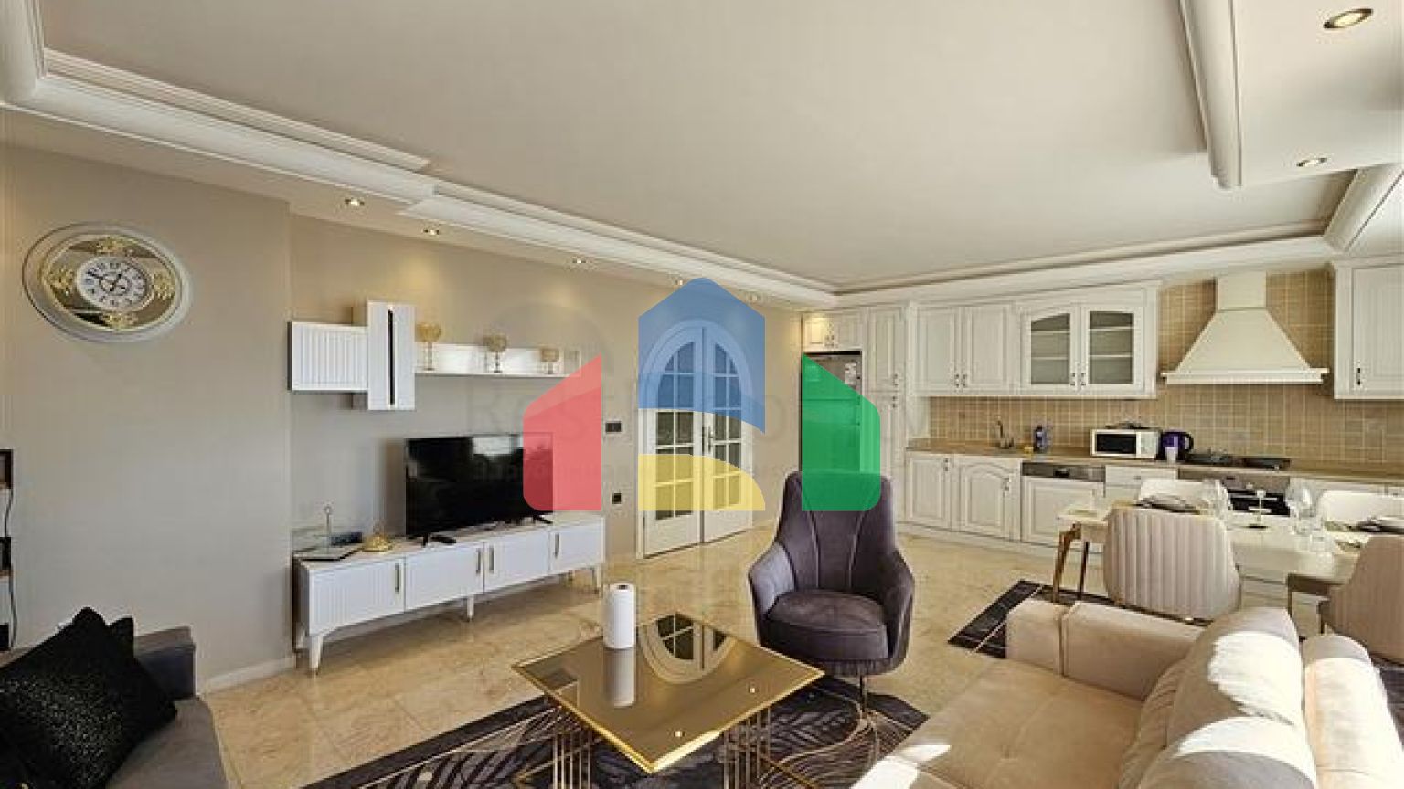 Просторная квартира 2+1 в районе Махмутлар на первой линии