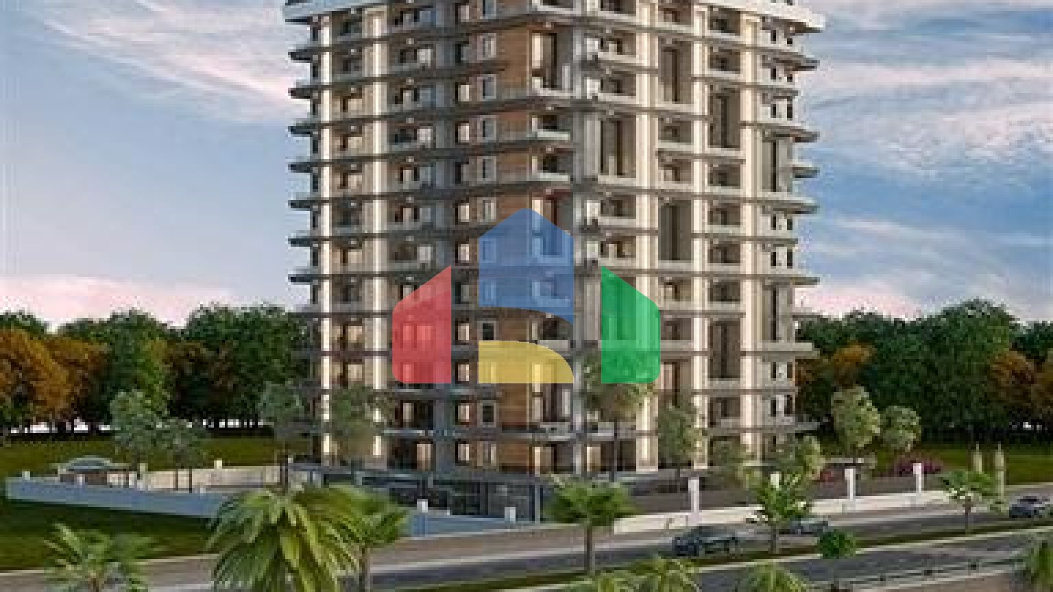 Современные квартиры в районе Махмутлар на первой береговой линии