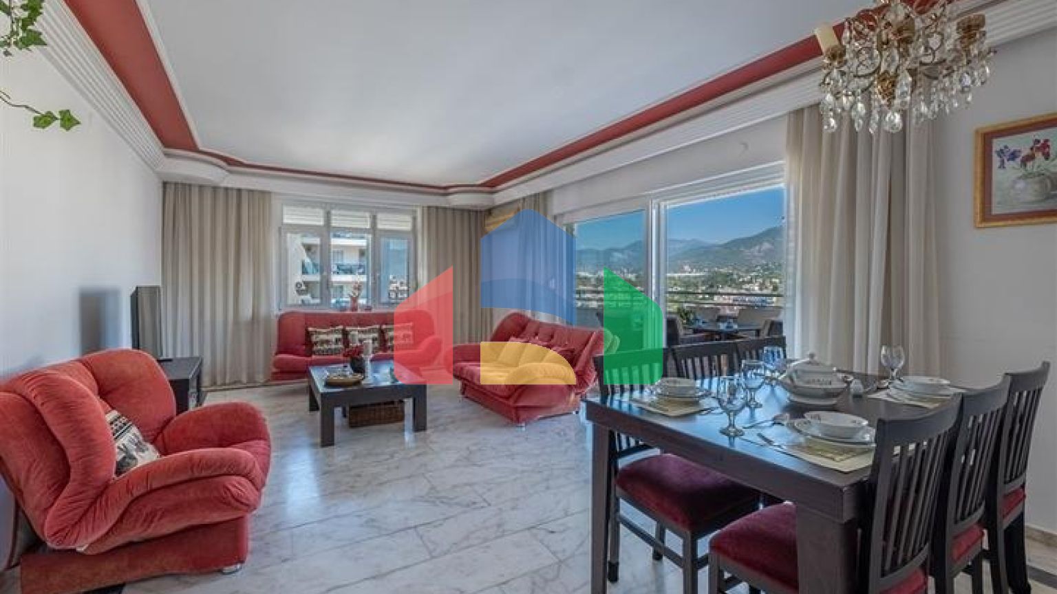 Двухкомнатная квартира с развитой инфраструктурой в районе Махмутлар