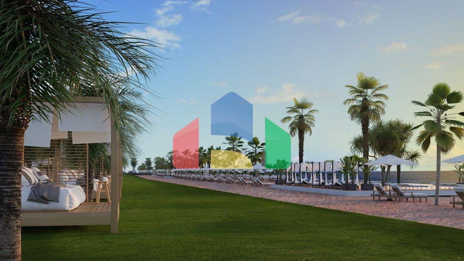 Уютная студия 28 м2 в новом комплексе  в 150 метрах от пляжа