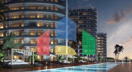 One-bedroom apartment 45 m2 in a new complex 150 meters from the beach