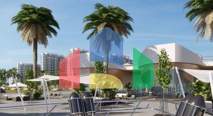 One-bedroom apartment 45 m2 in a new complex 150 meters from the beach