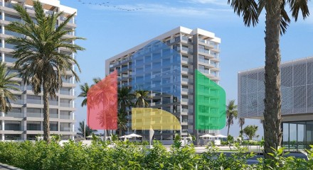 Двухкомнатная квартира 45 м2 в новом комплексе  в 150 метрах от пляжа