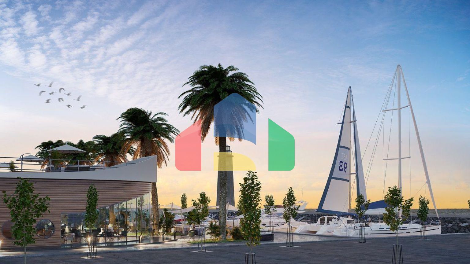 Двухкомнатная квартира 45 м2 в новом комплексе  в 150 метрах от пляжа